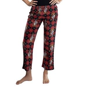 NWT Disney’s Harry Potter Red Argyle Gryffindor Pajama Pants Womens Size XL